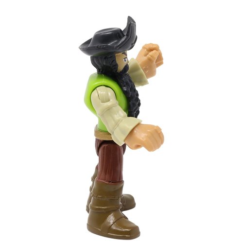 Imaginext Replacement Part for Fisher-Price Pirate-Ship Playset DRY15 and Blackbeard's Lair DHH62 - Replacement Blackbeard Pirate Posable Figure