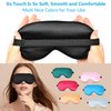 Sleep Mask Silk Eye Mask Sleeping Blindfold for Nap Night Daytime Rest Adjustable Sleep Cover Eye Shade for Women Men, Block Out Light Blackout Elastic Soft Comfort for Travel Yoga Nap (Black)