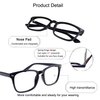 YEIN Bifocal Reading Glasses with Blue Light Blocking Lenses, Bifocal Reader for Women and Men, Vintage Square frame with Spring Hinge (+0.00/+1.25 magnification)