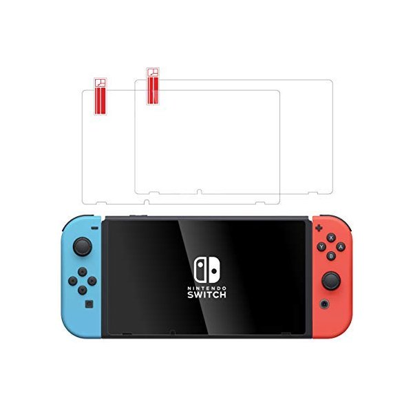 TALK WORKS Screen Protector Compatible with Nintendo Switch Lite - Scratch, Crack, and Shatter Resistant-Ultra-Thin HD Touchscreen Tempered Glass, See-Through Cover & Easy Installation (Pack of 2)