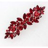 Faship Gorgeous Red Rhinestone Crystal Floral Hair Barrette Clip