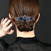 4 PCS Elegant Hair Barrettes for Women Ladies, Flower Crystal Rhinestones Barrettes Spring Hair Clip Accessories Women Fashion Ponytail Holders Barrettes for Daily Wear Mothers Day present