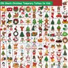 CHARLENT Christmas Temporary Tattoos for Kids - 296 PCS Christmas Individual Tattoos for Kids Christmas Xmas Party Favors, Stocking Stuffer, Christmas Eve Gift