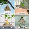 BNOSDM Bird Seagrass Mat, Parrot Natural Seagrass Woven Net Hammock Parakeet Climbing Rope Chew Toys Hideout Bird Cage Accessories for Lovebird Cockatiel Conure Budgie Hamster Rats