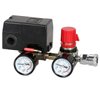 Secbolt Pressure Switch Manifold Regulator Gauges Air Compressor Pressure Switch Control Valve 90-120PSI (American Pattern)