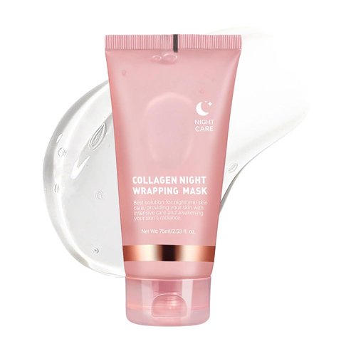 Loske Collagen Night Wrapping Mask, Collagen Reverse Volume Peel Off Face Mask, Collagen Face Mask, Overnight Face Mask, Collagen Mask, Deep Collagen Mask Overnight (1PCS)
