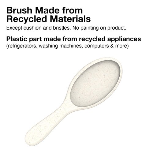 Olivia Garden NewCycle Round Vegan Boar and Ionic bristles Cushion Hair Brush and made from 100% recycled material (except bristles and cushion)