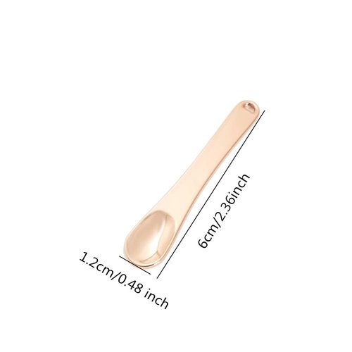 Honkenda 3 Pcs Metal Makeup Spatula Spoon, Reusable Mini Cosmetic Beauty Scoop for Facial Cream, Lotions, Moisturizers, Face Mask (Gold, Silver, Rose Gold)
