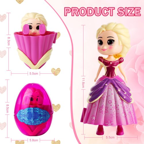 xutengy 4 Pack Christmas Stocking Stuffers Gifts Jumbo Princess Eggs， Deformation Prefilled Toys for Kids Toddler Boys Girls ，Basket Stuffers Gifts Fillers Party Favors Surprise Eggs