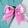 6 Pcs Pink Sequin Grosgrain Ribbon Glitter Hair Bows for Breast Cancer Awareness, Cheer Team Gifts for Teens