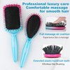 2Pcs Paddle Hair Brush, Wet & Dry Detangling Paddle Brush Set for Women Men, Straight and Smooth Soft Touch (Gradient Blue Red)