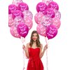 Sweet 16th Birthday Latex Balloons Confetti Balloon Pink and Hot Pink Party Decorations 30 Pack 12 Inch Helium Printed 16 Number With Happy Birthday Balloon for Girl