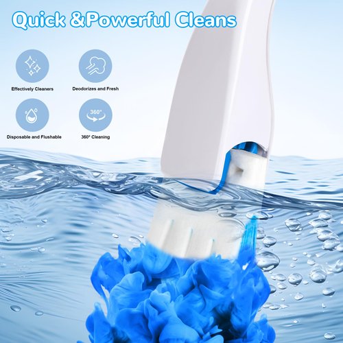 Effacera 36 Refills Disposable Toilet Bowl Paper Bulk Toilet Fresh Flushable Refills for Bathroom Toilet Brush Accessories Supplies Starter Kit