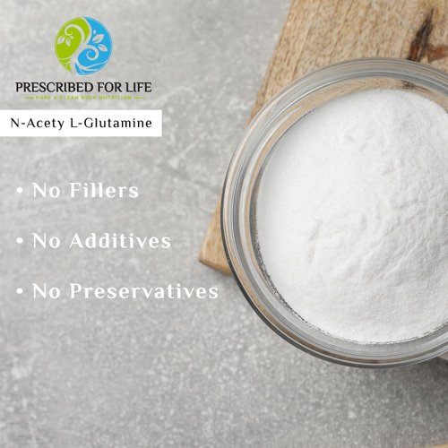 Prescribed For Life N Acetyl L Glutamine Powder | Pure L-Glutamine Amino Acids Supplement for Gut Health & Muscle Recovery | Gluten Free, Vegan, Kosher, Non GMO (1kg / 2.2lb)