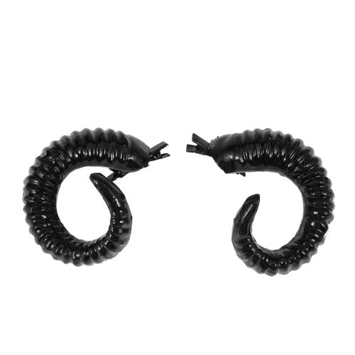 Beaupretty 1 Pair Sheep Horns Hair Clips Fancy Devil Horn Hairpin Horns Headwear Halloween Hair Clip Cosplay Costume Party Hair Accessories for Women Men (Black)