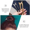 Mobestech Chinese Wood Hair Stick Cat Carved Hair Fork Stick Vintage Hair Styling Pins Hair Chopsticks Pins for Women Girls, Black