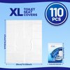 YGDZ Toilet Seat Covers Disposable (110 pack), XL Flushable Toilet Seat Covers Travel Paper Toilet Seat Cover for Kids Potty Training, Adults, Biodegradable Travel Essential Accessories for Airplane