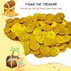 150Pcs Pirate Gold Coins Plastic Bulk St. Patrick's Pirate Gold Coins Novelty Party Favors, Pirate Party, Treasure Hunt Game and Party Favors