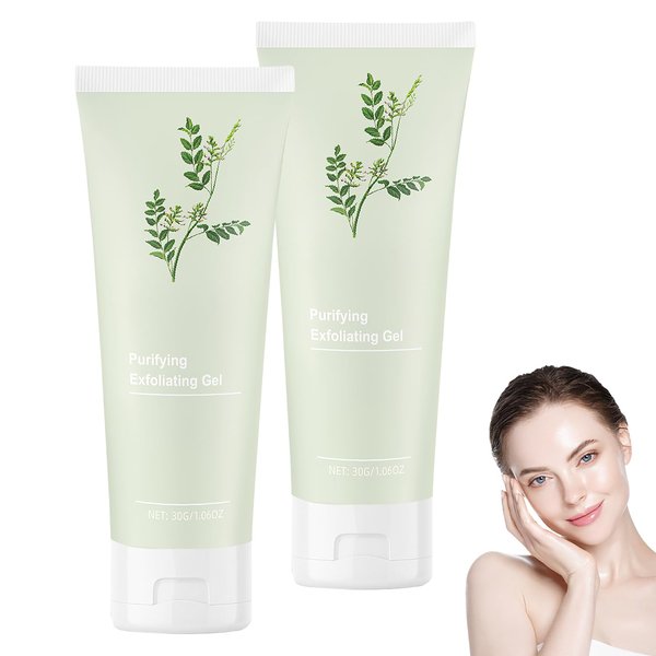 Purifying Exfoliating Gel, Gentle Exfoliating Gel for Face and Body, Face Exfoliation for Women, Exfoliating Body Scrub, Exfoliating Face Scrub, Deep Cleansing and Moisturizing (2PCS)