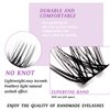 SQYlashes Natural Lash Clusters Wispy D Curl, Individual Lashes Clusters Eyelash Extensions, 100PCS DIY Lash Extensions at home (D16, 8-16mm)