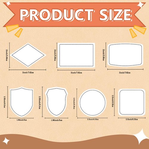 105PCS Blank Hat Patches Laserable Square Rustic Leatherette Patch Adhesive Faux Leather Patches Blanks for Hats Fabric Custom Repair Sew Laser Glowforge Supplie (Khaki)