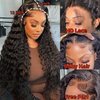 26 Inch Water Wave Lace Front Wigs Human Hair 200% Density 13x6 Wet and Wavy HD Transparent Lace Frontal Wig For Black Women Glueless Wigs Human Hair Pre Plucked with Baby Hair
