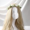 KorViSHOW Female Rose Flower Crown - White Flower Headbands or Women Bridal Flower Headband Girl Beautiful Lace Foam Flower Tiara Wedding Decoration Headflower Party Shoot Photo Headwear