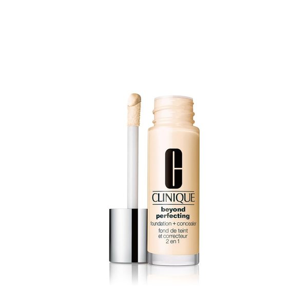 Clinique Beyond Perfecting Liquid Lightweight Full Coverage Foundation + Concealer For Dry Combination to Oily Skin Types, Flax