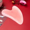 KIMANN Gua Sha Rose Quartz Face Scraping Massage Tool Jade GuaSha Stone Facial Tool for Anti Aging Face Muscle Scraper Neck Body Relaxing