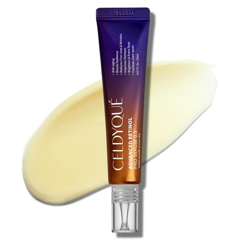 CELDYQUE Advanced Retinol Pro Serum 0.5 w/Centella Asiatica 66% Anti-Aging Radiance-Boosting & Skin-Smoothing Cream w/Retinal Complex, Niacinamide & Hyaluronic Acid Korean Skincare