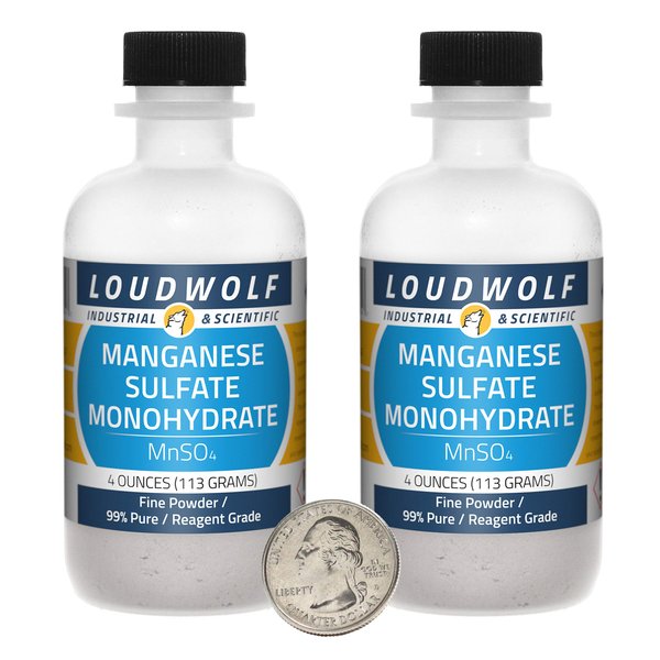 Manganese Sulfate / 8 Ounces / 2 Bottles / 99% Pure Reagent Grade/Fine Powder