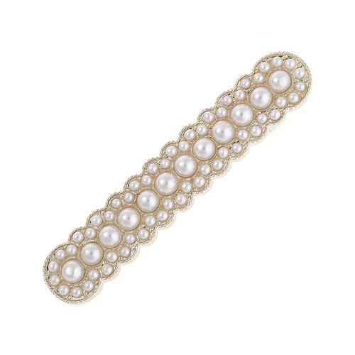 Pearl Bridal Hair Clips, Handmade Hair Barrettes, Hollow Geometric Pearl Hair pins, Wedding Hairpin Hair Accessories for Women Girls (Type2)