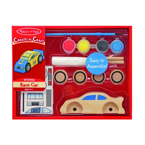 Melissa & Doug Decorate-Your-Own Wooden Race Car Craft Kit