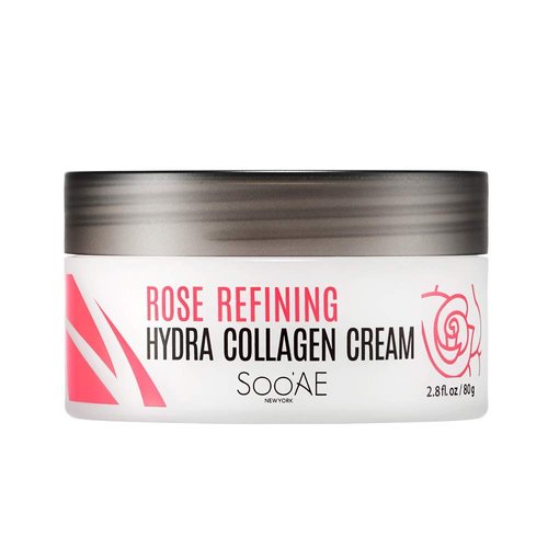 Soo'AE Rose Refining Hydra Collagen Cream 2.8 fl.oz / 80g Rose Water Face Cream Moisturizer Water Based Moisturizer For Dry Skin