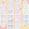 Unicorn Kids Nail Art Stickers Decals for Little Girls, 500+ Cute Rainbow Heart Stars Princess Aniuvot Nail Wrap Decoration Self Adhesive Finger Toe Tip Stickers Birthday Party Favor Gift