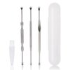 3PCS Ear Pick Earwax Removal Kit, Geengle Ear Care Set, Premium Stainless Steel Ear Curette with Storage Box, a Cleaning Brush Included