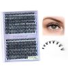 SUMFORMI lash cluster eyelash extensions 280pcs wispy eyelash cluster lashes wispy individual lashes cluster eyelashes cluster lashes natural cat eye cluster lashes D curl 8-16MM for Beginner 50D