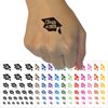 Class of 2025 Written on Graduation Cap Temporary Tattoo Water Resistant Fake Body Art Set Collection - Yellow (One Sheet)