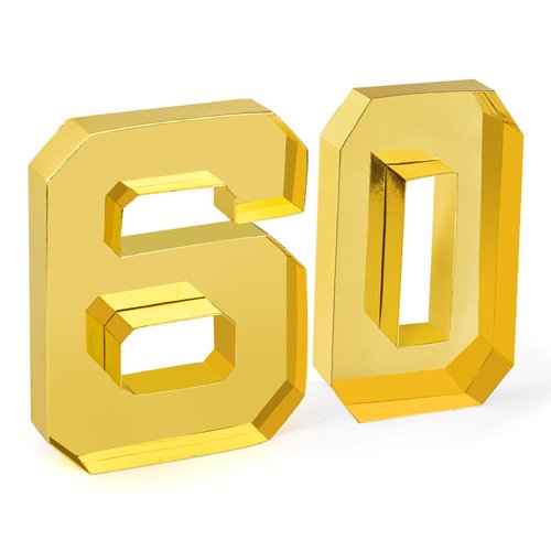 Datyiiha Cardboard Number for Charcuterie 60 Set Fillable Tray 10.2'' Gold Charcuterie Paper Box for 60th Birthday Anniversary Party Decorations Chocolate Candy Cupcake Container