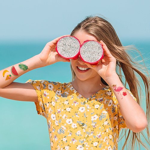 Flamingo Temporary Tattoos Kids Women Summer 100+Styles, Fake Cute Tattoo Stickers Hawaii Beach Waterproof Last Long for Boys and Girls Party Birthday Favors Supplies Gifts 10 Sheets