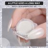 GAOY Chrome Nail Powder, Mirror Effect Pearlescent Shimmer Glitter Pigment Mermaid Aurora Nail Art Decorations, Pearl White