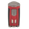 Xikar HP3 Inline Triple Flame Cigar Lighter, Attractive Gift Box, EZ-View Red Fuel Window, Honeycomb Texture, Daytona Red