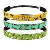 WIRESTER Set of 3 Elastic Fashion Headbands, Adjustable Hair Bands, Cute Non-Slip Hair Accessories for Women Girls - English Bulldog, German Shepherd Dog, Siberian Husky Funny Playful Postures