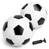 Innotoys 2 Pack Size 5 Soccer Ball with 1 Pump, Soccer Ball Training for Kids Teens Youths Adults, Indoor Outdoor Sports Play Balls Gift (White and Black)