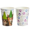 Juvale 144-Piece Kitten Party Supplies Set with Cat Birthday Paper Plates, 6.5-Inch Napkins, 9oz Cups, and Plastic Cutlery, Knives, Spoons, and Forks (Serves 24 Guests)