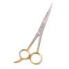 PC 7.5" HAIR CUTTING SCISSORS/BARBER SHEARS - ICE TEMPERED - STAINLESS STEEL GOLD PLATED HANDLE