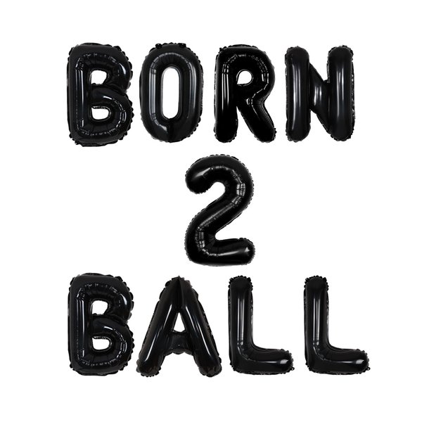 Wonmelody Sports 2nd Birthday Party Decors Sports Theme 2nd Birthday Party Supplies with Born 2 Ball Sports Banner Baseball Rugby Ball Basketball and Soccer Ball Foil Balloons Supplies for 2nd Boys