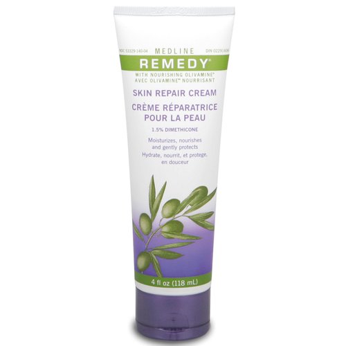 Medline Remedy Unscented Olivamine Skin Repair Cream, 4 Fluid Ounce