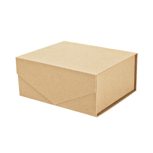 PACKHOME Gift Box 9x6.5x3.8 Inches, Groomsman Box, Rectangle Collapsible Box with Magnetic Lid for Gift Packaging (Kraft)