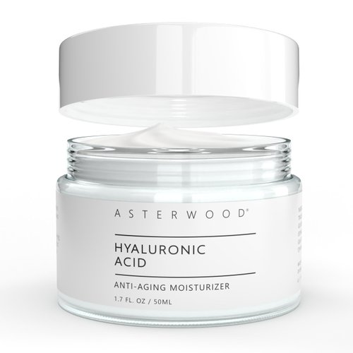 Asterwood Hyaluronic Acid Moisturizer - Face Cream for Anti-Aging, Anti-Wrinkle - Hydrating for Dry Skin - Facial Moisturizer for Women & Men - Fragrance-Free, Non-Comedogenic - 1.7 oz